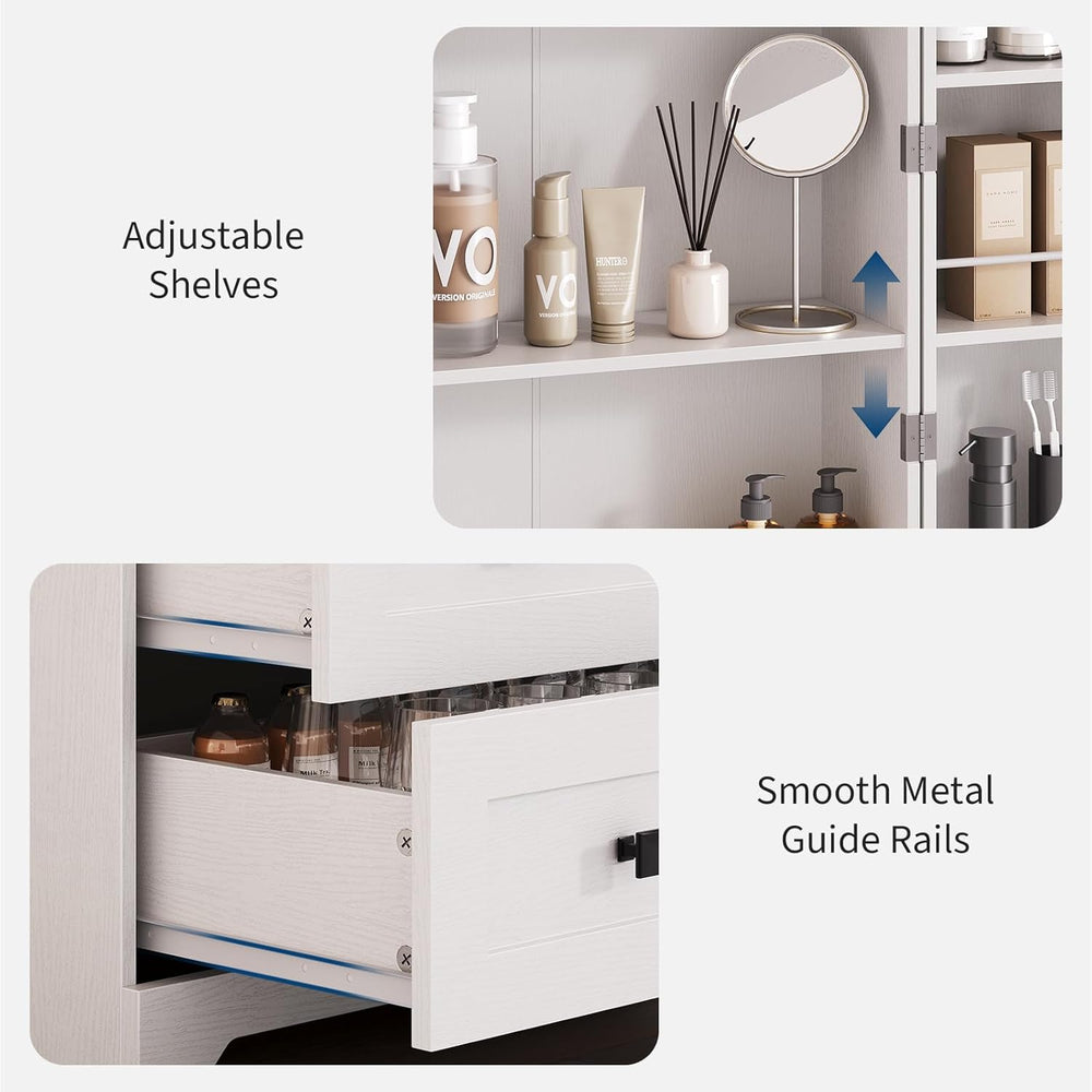 72'' Tall Kitchen Pantry Cabinet, Freestanding Tall Cupboard Storage ...