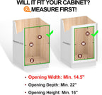 2-Tier Cabinet Pull Out Shelves (14" W x 22" D), Slide Out Shelves for Kitchen Cabinets, Metal Under Cabinet Roll Out Shelf