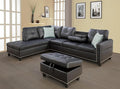 Evan Sectional Sofa or Couch with Ottoman for Living Room, Apartment, Bedroom, Office