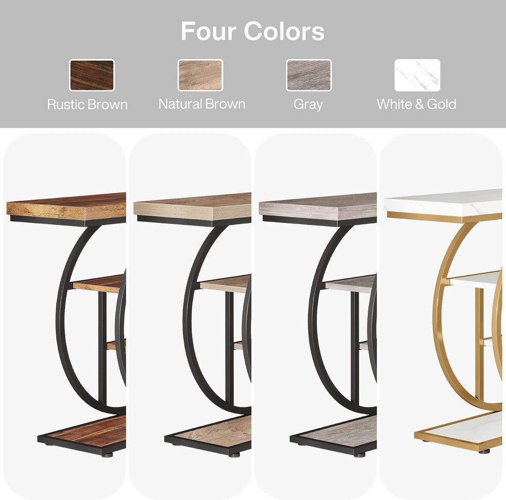 Tribesigns 41.3" Console Table, Industrial 4-Tier Sofa Entryway Table wi...