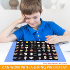 A5 Enamel Pin Display Pages,Creative Pin Collection with 5 Flip-Pages,Designed to Easily Trade & Display Enamel Pins (Pins Not Included)