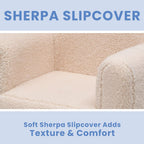 Delta Children Cozee Sherpa Chair, Cream