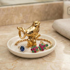 Ring Holder for Jewelry Trinket Tray Flamingo Gifts for Women Girls Friend Her Mom Christmas Thanksgiving Gifts Birthday Mothers Day Valentines Gifts Flamingo Decor (Bird)