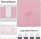 HomeHacks 2 Pack Large Laundry Baskets, Waterproof, Freestanding Laundry Hampers, Collapsible Clothes Hamper with Reinforced Handles in Laundry, College Dorm, Bathroom, Bedroom (Pink, 125Lx2)
