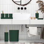 Bathroom Accessories Set - Gorgeous Green Bathroom Set, 10PC Green Bathroom Accessory Set, Bathroom Sets with Toilet Brush, Bathroom Trash Can