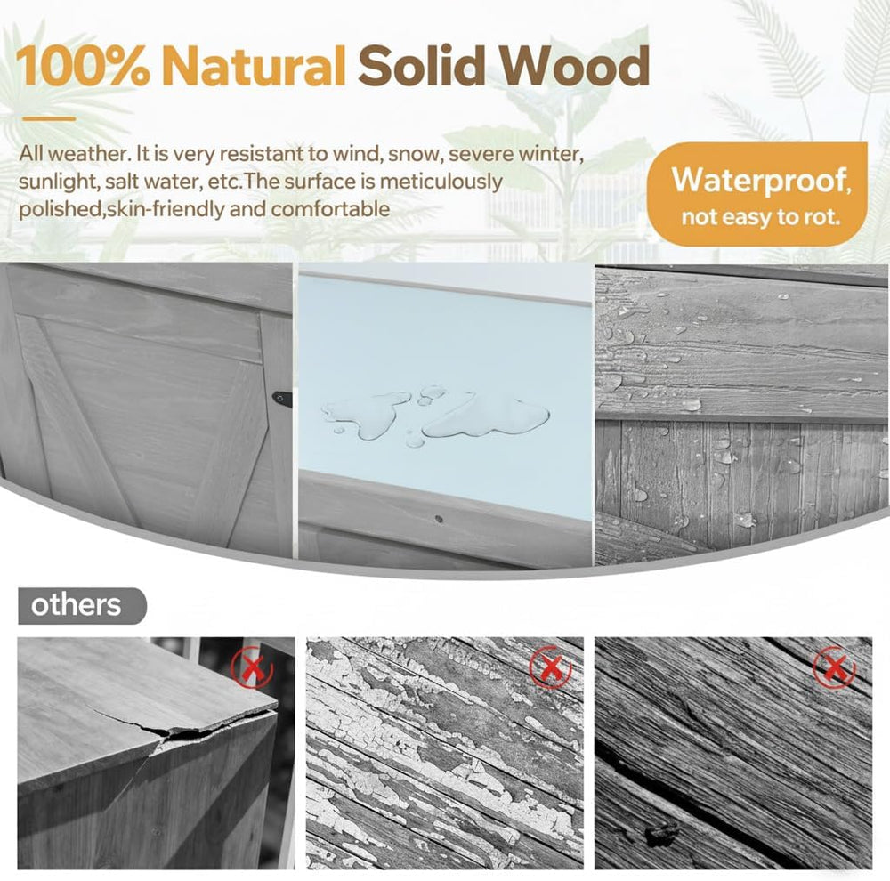 31" Weatherproof Living Room Cabinet, Practical Cabinets with X-Shape Fr...