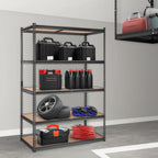 VEVOR Storage Shelving Unit, 5-Tier Adjustable Storage Shelves, 48" L x 24" W x 72" H Heavy Duty Garage Storage Shelves, Metal Shelves for Kitchen Pantry Basement Bathroom Laundry