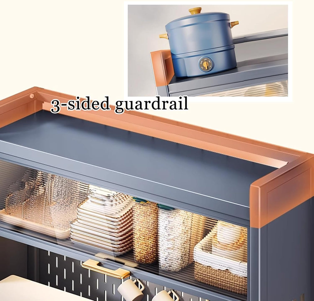 JKGHK 6-Tier Tall Kitchen Bakers Rack, Kitchen Storage Hutch Cupboard Cabinet...
