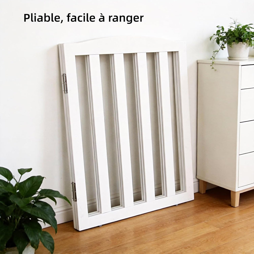Freestanding Dog Gate Indoor,Doggie Gate Foldable Dog Gates for Doorways,Stai...
