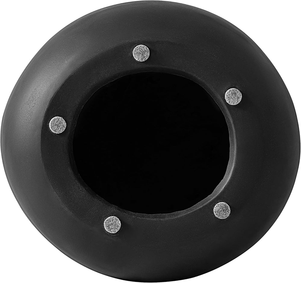 Black Concrete Side Table Unique Sculptural End Table, 19” Tall Handmade Ceme...