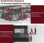 Large Capacity Shower Caddy, Heavy-Duty Adhesive Shower Organizers with Custom Aesthetic Design Soap, No Drilling Corner Shower Shelves, 5 Hooks for Bathroom Accessories - 3 Pack