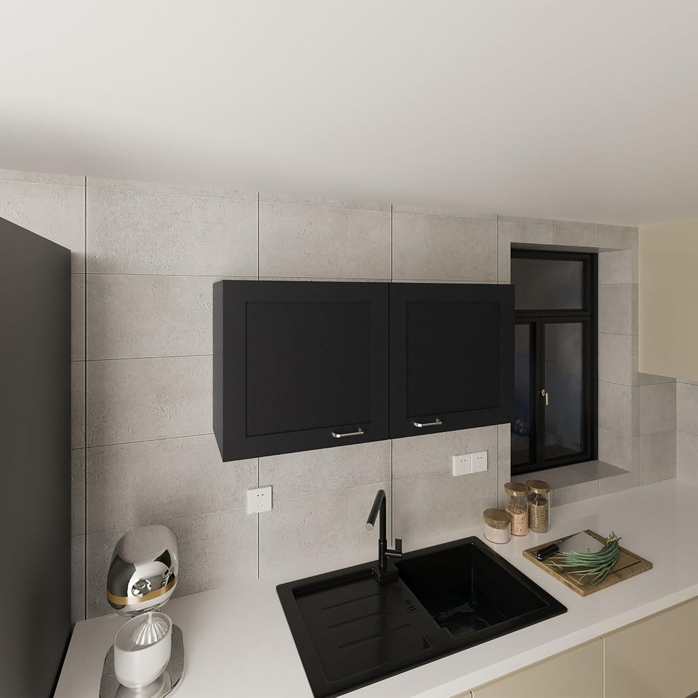 Wall Cabinet with 2 Doors, Pantry Locker Sideboard Cupboard for Kitchen Hallw...