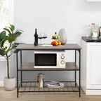 Large Kitchen Island with Storage,Solid Structure,Thick Board Top, for Kitchen,Coffee Shop,Restaurant,Living Room,Dining Room,Brown - Perfect for Small Kitchen Islands and Kitchen Shelves