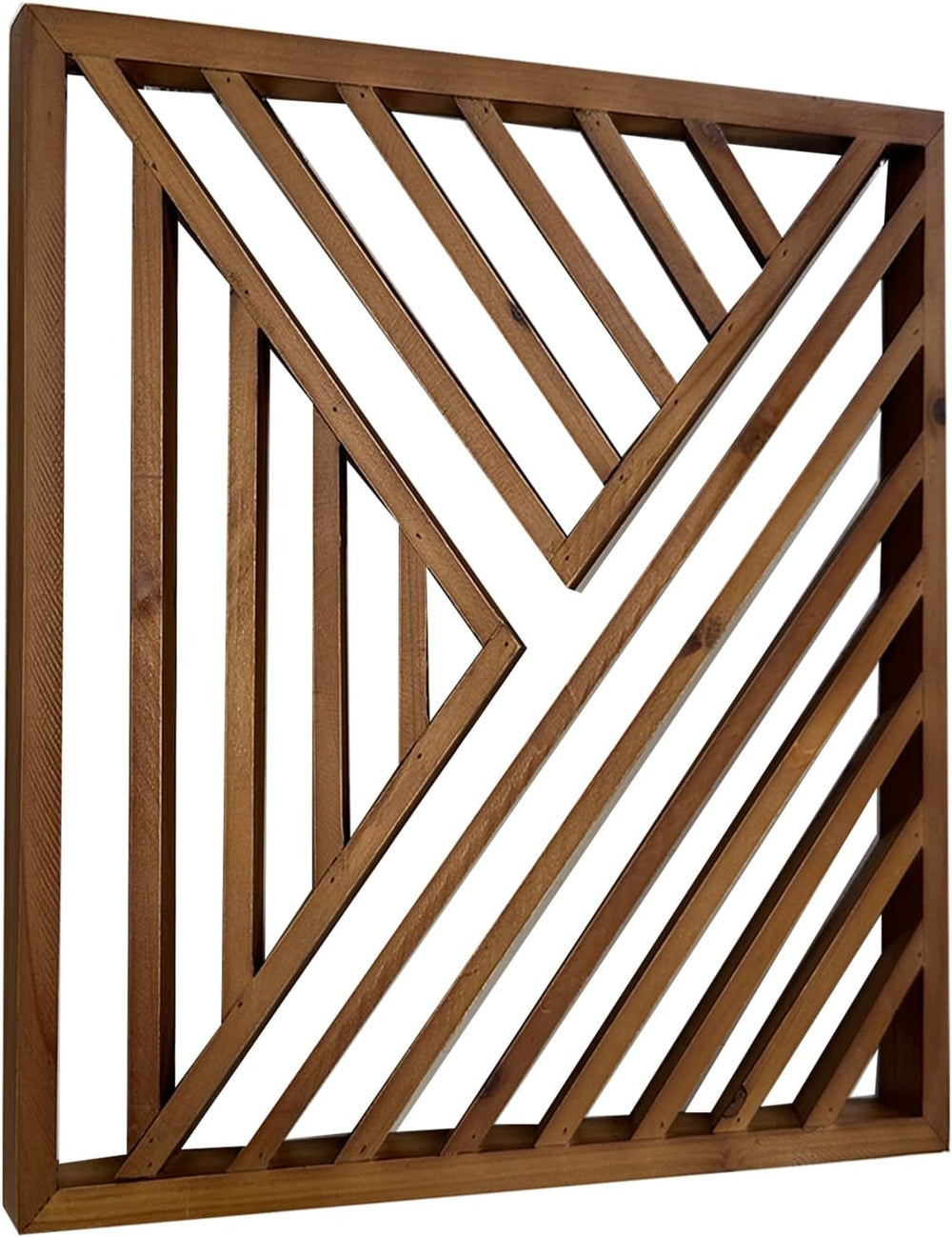 Musanpou Wooden Geometric Home Wall Decor Slatted Wood Design Wall Sculpture，...