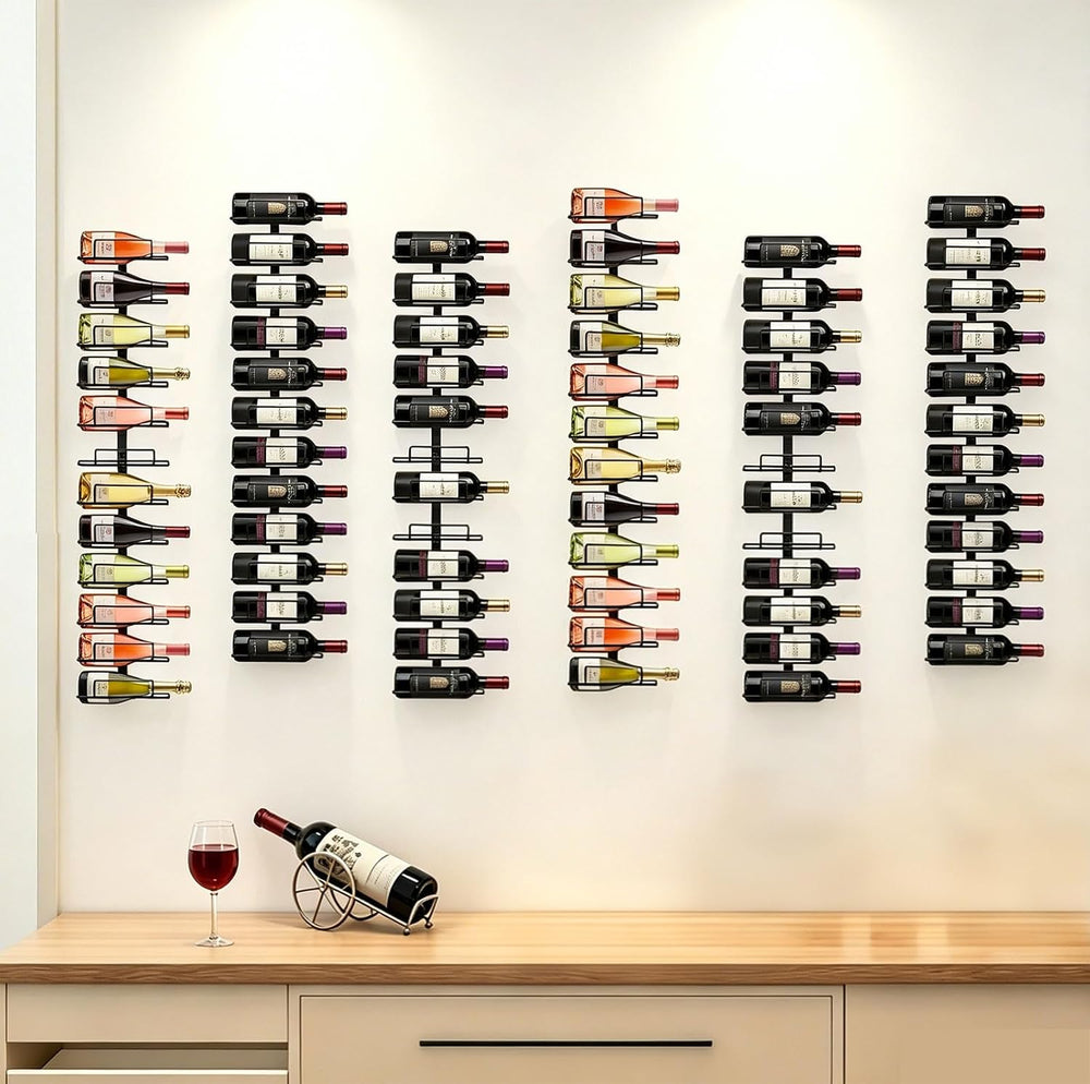 24 Bottles Wall Mount Wine Rack | Wall Wine Bottle Racks for Display and Stor...