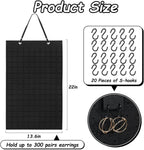 Caffox Hanging Earring Holder, Large Earring Organizer with 20Pcs Extra Hooks for Earrings, Necklaces, Bracelets, Jewelry and Sunglasses, Wall Earring Display for Home, Holds Up To 300 Pairs