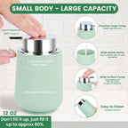 Green Bathroom Accessories Set - 4 Pcs Bathroom Accessory Set with Toothbrush Holder,Lotion Soap Dispenser,Qtip Holder Dispensr & Vanity Tray,Bathroom Countertop Vanity Oganizer - Green