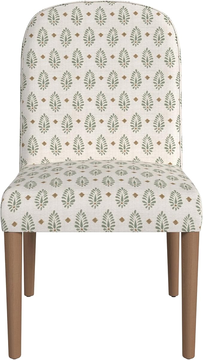 HomePop Rounded Back Upholstered Dining Chair - Sage Paisley Medallion (Single Pack)