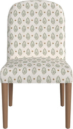 HomePop Rounded Back Upholstered Dining Chair - Sage Paisley Medallion (Single Pack)
