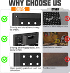 Metal Pegboard Storage System, Garage Wall Organizer, Tool Storage Panels for Workbench (Black 31.5"x15.75"-4PCS)