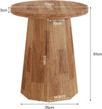 Tribesigns Round Pedestal End Table, Farmhouse Couch Side Table with Octagonal Base, Wooden Drink Stand Accent Nightstand(1, Walnut)