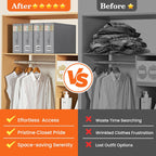 WOWBOX Bed Sheet Organizers and Storage,Closet Organizer Under Bed Storage | Bed Sheet Organizer with Label Cards & Clear Window for Bedding Sheets,Duvet Covers,Blankets (6 Pack,Gray)