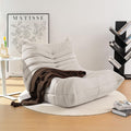 High-end Bean Bag Chair, Fireside Togo Chair with Light Gray Suede Fabric Cover, Comfy & Soft Lazy Floor Lounge Sofa Counch for Bedroom, Living Room, Office or Lounger