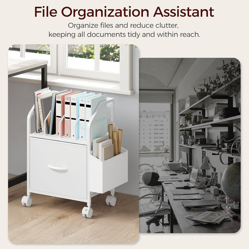 MAHANCRIS Small File Cabinet, Rolling Filing Cabinet for Under Desk | Single ...