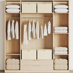 Large Clothes Storage Bins with Sturdy Frame, Foldable Clothing Organizer Box, Sweater Storage Cube with Lids and Zipper, Fabric Bedding Storage Bags for Blankets, Seasonal Clothes, Comforter