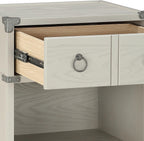 Gray Finish Nightstand, 2-Drawer Nightstand,for Small Spaces