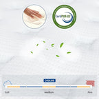Coolvie Queen Mattress, 10 Inch Hybrid Mattress Queen Size, Individual Pocket Springs with Memory Foam, Bed in a Box, Cooler Sleep with Pressure Relief and Support