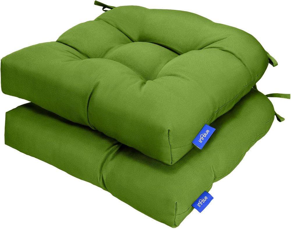 Outdoor Tufted Wicker Cushions Seat Cushions for Patio Furniture Set of 2, 19...