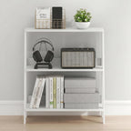 Furinno Ladder Shelf, 3-Tier Ladder Book Shelf, Bookcase, White | Storage Shelves, Storage Rack, for Organization and Storage, Living Room, Home Office