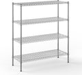 18" Deep x 48" Wide x 54" Height Wire Shelving Kit | 4-Tier | NSF Commercial Storage Rack Unit