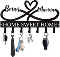 Personalized Couple's Name Key Rack, Wall Mounted Metal Key Holder for Housewarming Gifts,ignent Bedding