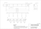 Jingchengmei 19-Inch 1U Metal Horizontal Rackmount Cable Manager with 5 D-Rings (1UCM5R440, Black)