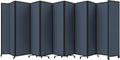 Versare Room Divider 360 Portable Wall Partition | Folding Panels | Large Freestanding Divider | Locking Wheels | Temporary Room Separator