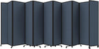 Versare Room Divider 360 Portable Wall Partition | Folding Panels | Large Freestanding Divider | Locking Wheels | Temporary Room Separator