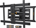 Perlegear TV Wall Mount for 55-65 75 85 90 98 100 120 Inch TVs, Heavy Duty TV Mount Fits 24″/18″/16″Wood Studs, Preassembled Full Motion TV Mount up to 225lbs, Max VESA 900x600mm, PGXLF03B