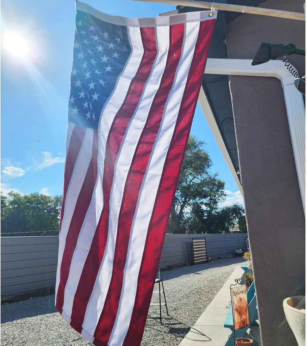 JRED 100% Cotton American Flags for Outside 5x8 FT US Flag Heavy Duty Outdoor...