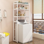 Gdrasuya10 3-Tiers Over The Washer and Dryer Storage Shelf for Laundry Room, Standing Washer Storage Utility Rack Shlef Laundry Storage Shelf Organizer Space Save (All White)