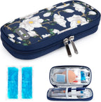 YOUSHARES Insulin Cooler Travel Case TSA Approved Medication Diabetic Supplies Cooler for Travel Refrigerated Medicine Organizer Bag with 2 Ice Pack