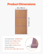 VEVOR Japanese Tatami Mat, Twin XL - 39'' x 80'' Foldable Handwoven Rattan Tatami Mat, Non-Slip & Easily Cleaned Tatami Mattress, Summer Breathable Tatami for Sleeping, Meditation, Yoga