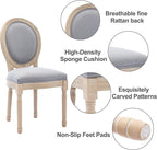Nrizc French Bistro Chairs Set of 4, French Country Farmhouse Wood Round Back Dining Chair, for Dining Room/Living Room/Bedroom