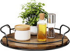 LAMU Lazy Susan Organizer, 12'' Lazy Susan Turntable for Cabinet, Table Top, Kitchen, Countertop, Bathroom, Pantry, Spice Organization, Wooden,1 Pack