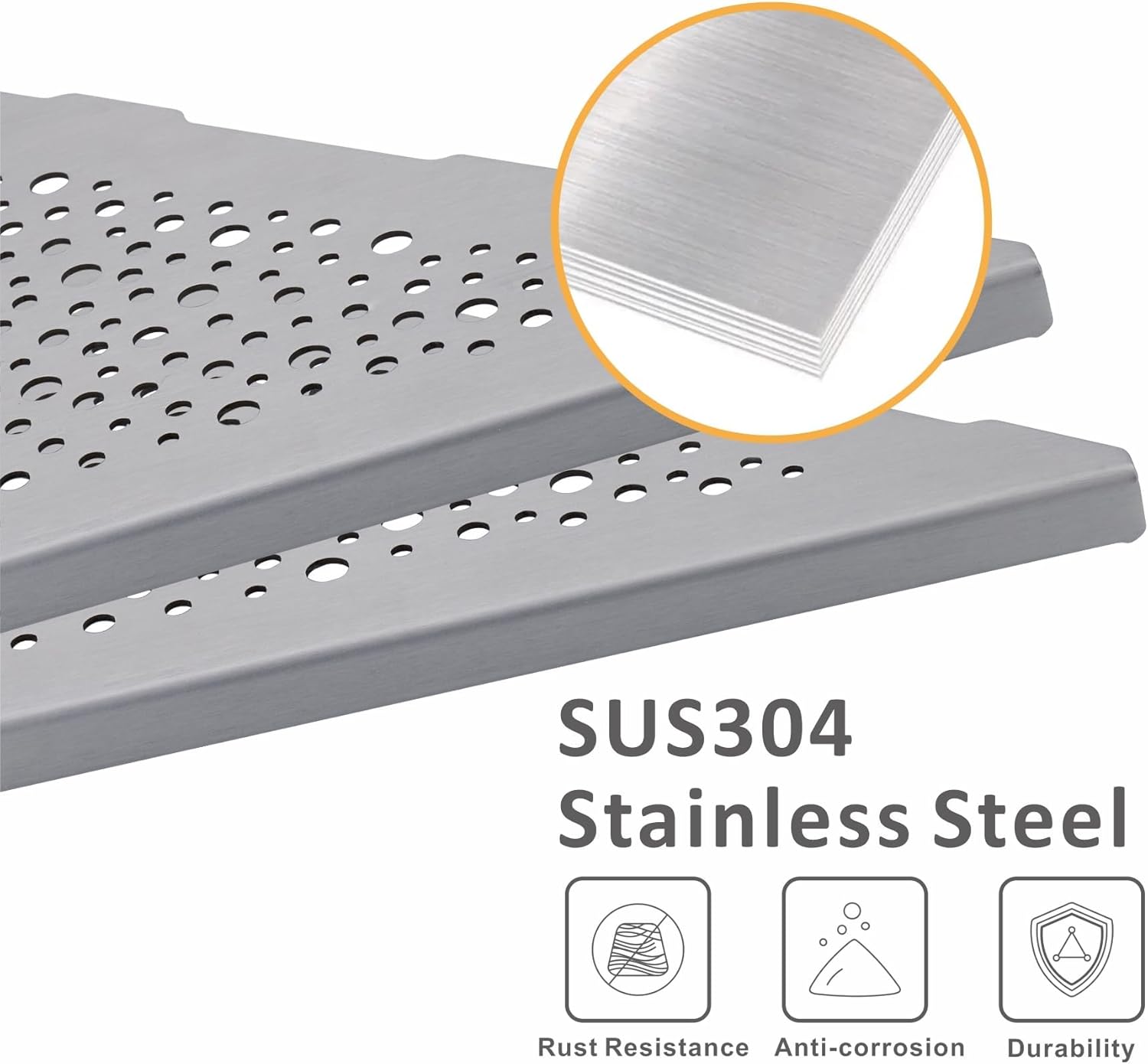 Brushed Nickel 10’’ Corner Shower Shelf Bathroom Shower Shelves, 2 Pack Triangular 304 Stainless Steel Shower Corner Shelf for Tiled Walls, No Drilling