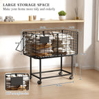 Wire Laundry Hamper, 80L Rolling Laundry Basket Cart on Wheels, Dirty Clothes Basket with Handle, Metal Clothes Hamper Organizer for Laundry Room, Bathroom, Bedroom, Dorm, Black