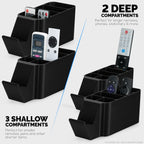 BRAINWAVZ Game Controller, Remote Control Holder & Pen Organizer, Ideal for Side Tables & Desktops (For 3 to 5 Remotes, 1 Game Controller, Pens & Stationery)