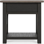 Signature Design by Ashley Tyler Creek Chair Side End Table, Light Brown & Whitewash