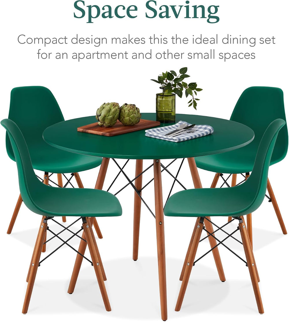 Best Choice Products 5-Piece Dining Set, Compact Mid-Century Modern Table &am...